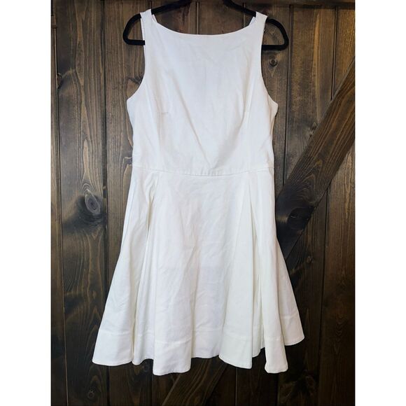 POLO Ralph Lauren Fit & Flare Pleated Cotton Stretch Sleeveless Dress - Picture 1 of 7